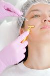 A woman is receiving a facial treatment at Prosper Spa.